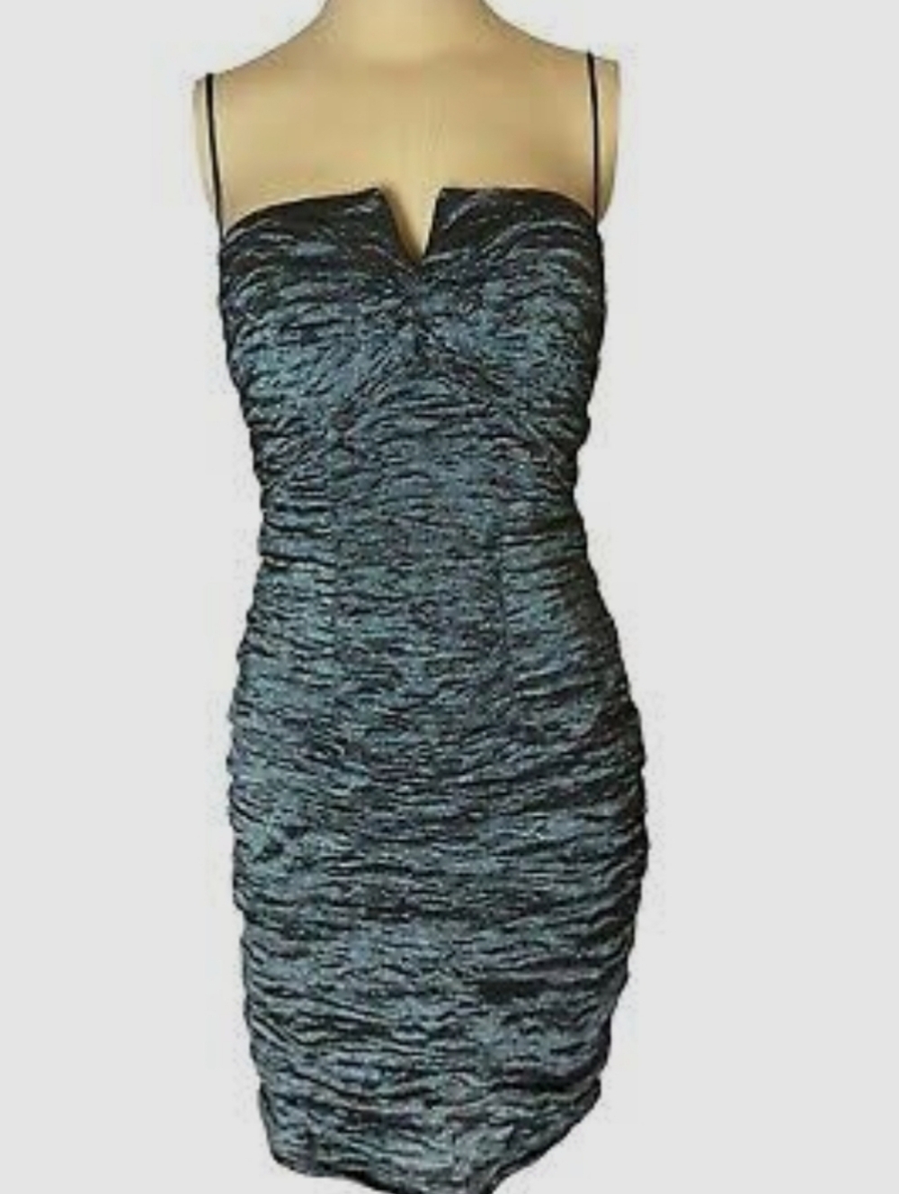 Nicole Miller Midnight Blue Textured Mini Dress